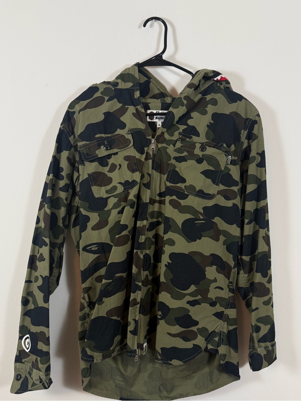 BAPE 1st Gen Camouflage Hooded Zip Jacket - Green/Black Camo